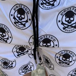 Фото Одежда Плавательные Шорты Philipp Plein Round Skull White
