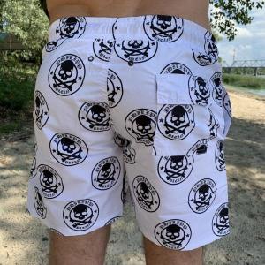 Фото Одежда Плавательные Шорты Philipp Plein Round Skull White