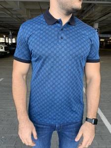 Фото Одежда Gucci Polo with Interlocking G print Blue