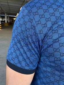 Фото Одежда Gucci Polo with Interlocking G print Blue