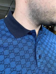 Фото Одежда Gucci Polo with Interlocking G print Blue
