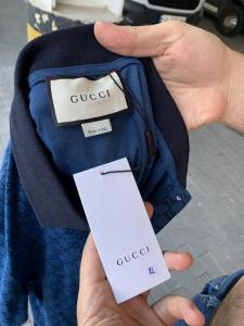 Фото Одежда Gucci Polo with Interlocking G print Blue