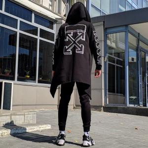 Фото Одежда Мантия унисекс в стиле Off white 3D черная