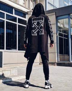 Фото Одежда Мантия унисекс в стиле Off white 3D черная