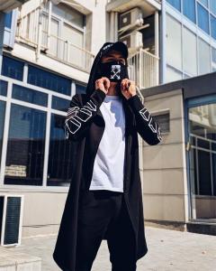 Фото Одежда Мантия унисекс в стиле Off white 3D черная