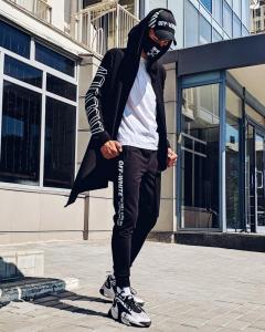 Фото Одежда Мантия унисекс в стиле Off white 3D черная