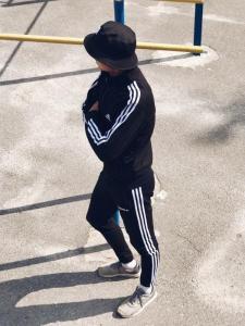 Фото Одежда Олимпийка мужская в стиле Adidas Round черная