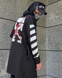 Фото Одежда Мантия унисекс в стиле Off white Fire