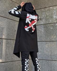 Фото Одежда Мантия унисекс в стиле Off white Fire