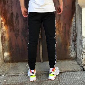 Фото Одежда Теплые спортивные штаны в стиле Adidas Thre line черные