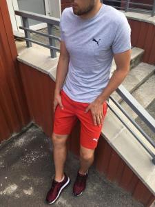 Фото Одежда Летний спортивный комплект(шорты и футболка) Puma Red/LightGray