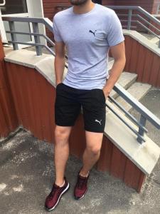 Фото Одежда Летний спортивный комплект(шорты и футболка) Puma Black/LightGray