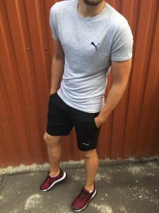 Фото Одежда Летний спортивный комплект(шорты и футболка) Puma Black/LightGray