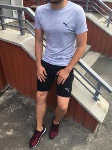 Фото Одежда Летний спортивный комплект(шорты и футболка) Puma Black/LightGray