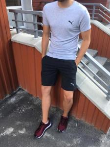 Фото Одежда Летний спортивный комплект(шорты и футболка) Puma Gray/LightGray