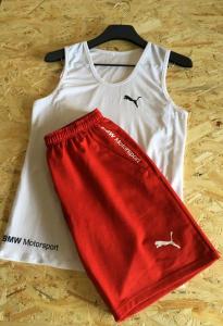 Фото Одежда Летний спортивный комплект(шорты и Майка) Puma Red/White