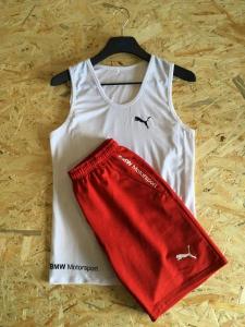 Фото Одежда Летний спортивный комплект(шорты и Майка) Puma Red/White