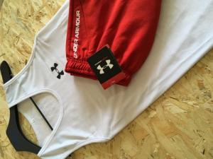 Фото Одежда Летний спортивный комплект(шорты и Майка) Under Armour Red/White