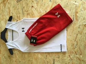 Фото Одежда Летний спортивный комплект(шорты и Майка) Under Armour Red/White
