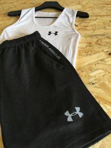 Фото Одежда Летний спортивный комплект(шорты и Майка) Under Armour Gray/White