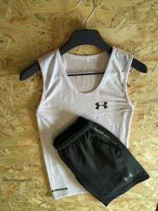 Фото Одежда Летний спортивный комплект(шорты и Майка) Under Armour Gray/White