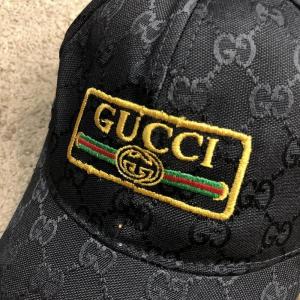 Фото Аксессуары Baseball Hat Gucci Web Logo Square GG Supreme Canvas Black