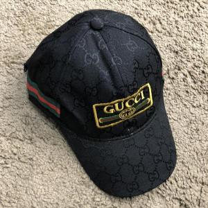 Фото Аксессуары Baseball Hat Gucci Web Logo Square GG Supreme Canvas Black