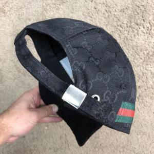 Фото Аксессуары Baseball Hat Gucci Web Logo Square GG Supreme Canvas Black