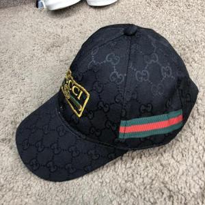 Фото Аксессуары Baseball Hat Gucci Web Logo Square GG Supreme Canvas Black