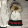  Gucci Winter Hat Knitted Pompon and Scarf Web Sandy Шапки в Украине
