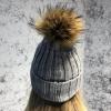  Moncler Winter Hat Knitted Pompon Gray Шапки в Украине