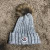  Moncler Winter Hat Knitted Pompon Gray Шапки в Украине