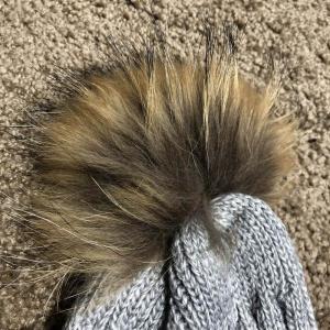 Фото Аксессуары Moncler Winter Hat Knitted Pompon Gray