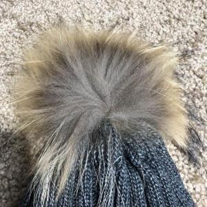 Фото Аксессуары Moncler Winter Hat Knitted Pompon Dark Gray