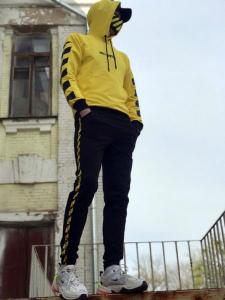 Фото Одежда Худи унисекс в стиле Off White Cross желтое