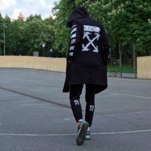 Фото Одежда Мантия унисекс в стиле Off white Pixel чёрная