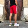  Шорты трикотажные в стиле Adidas Three line красные Капри бриджи шорты мужские в Украине