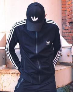 Фото Одежда Олимпийка УТЕПЛЕННАЯ мужская в стиле Adidas Round черная