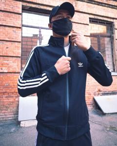 Фото Одежда Олимпийка УТЕПЛЕННАЯ мужская в стиле Adidas Round черная