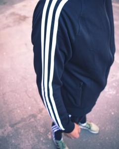 Фото Одежда Олимпийка УТЕПЛЕННАЯ мужская в стиле Adidas Round черная