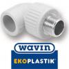 Wavin Ekopastik Угол с наружной резьбой d32*1н, Чехия