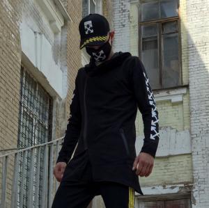 Фото Одежда Мантия унисекс в стиле Off white ХХХ чёрная