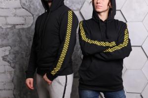 Фото Одежда Худи черные OFF White полоски print #3