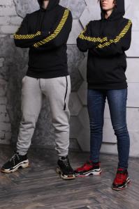 Фото Одежда Худи черные OFF White полоски print #3