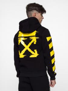 Фото Одежда Худи утепленный Off White - Stripe and Cross, Black/Yellow