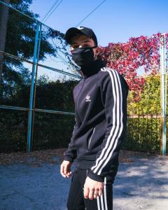 Фото Одежда Теплая олимпийка мужская в стиле Adidas Round черная