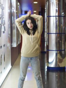 Фото Одежда Утепленное худи бежевое