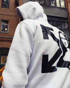 Фото Одежда Теплое худи унисекс Off White Mono белое