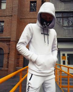 Фото Одежда Теплое худи унисекс Off White Mono белое