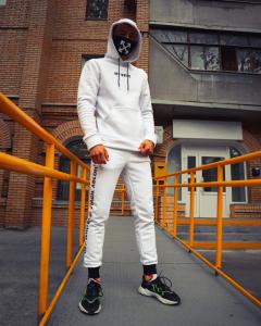 Фото Одежда Теплое худи унисекс Off White Mono белое